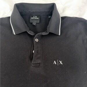 Armani Exchange Dark Polo with White Accents
